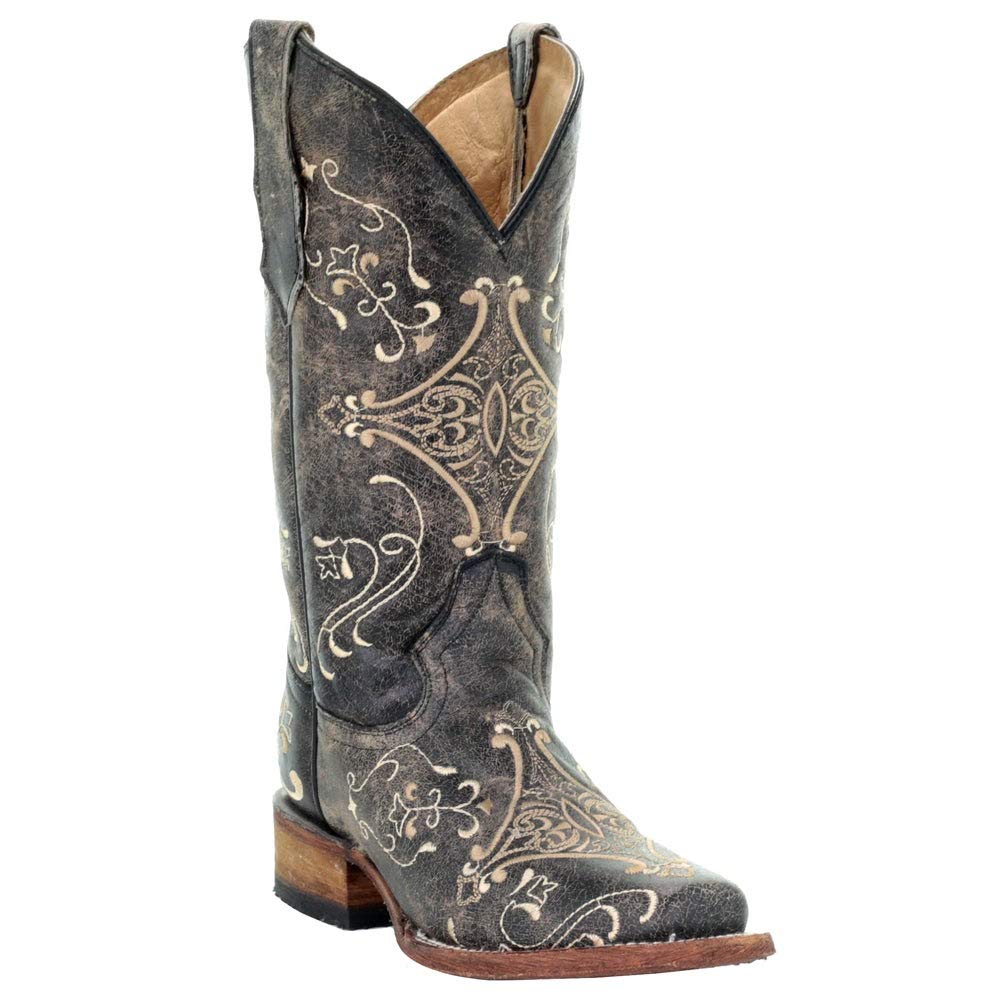 Corral Women's L5078 Circle G Embroidery Leather Cowgirl Boots - Western Style Ankle Boots for Country Dancing, Rodeo & Fashion Outfits