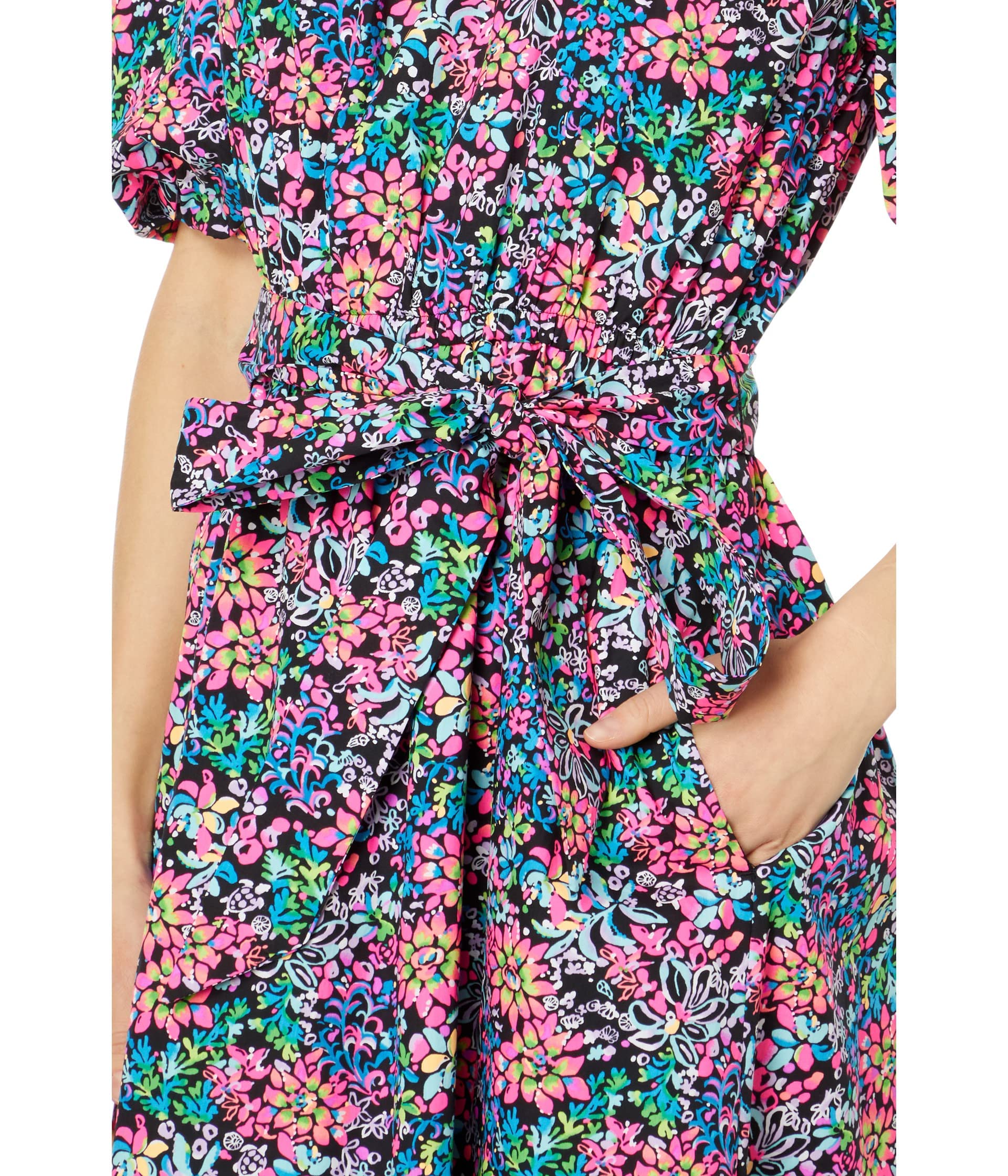 Lilly Pulitzer Tamie Off-The-Shoulder Floral Print Dress for Women | Summer Beach Party & Vacation Outfit | Perfect for Weddings, Bridal Showers & Tropical Getaways