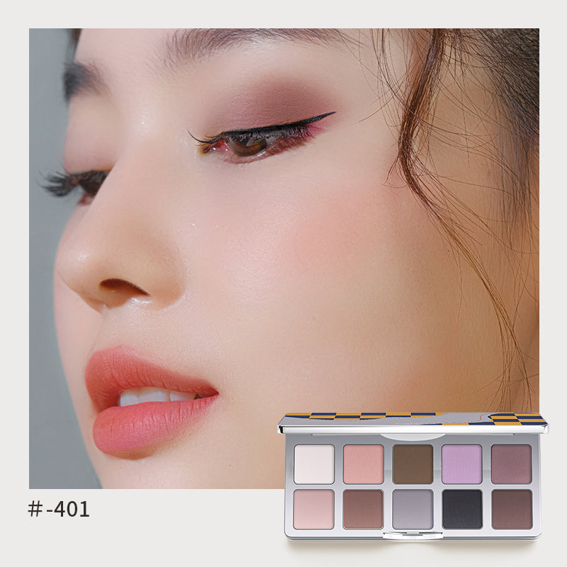 Shedella 10-Color Checkerboard Eyeshadow Palette - Highly Pigmented, Long-Lasting Makeup for Day & Night Looks - Perfect for Parties, Weddings & Everyday Wear