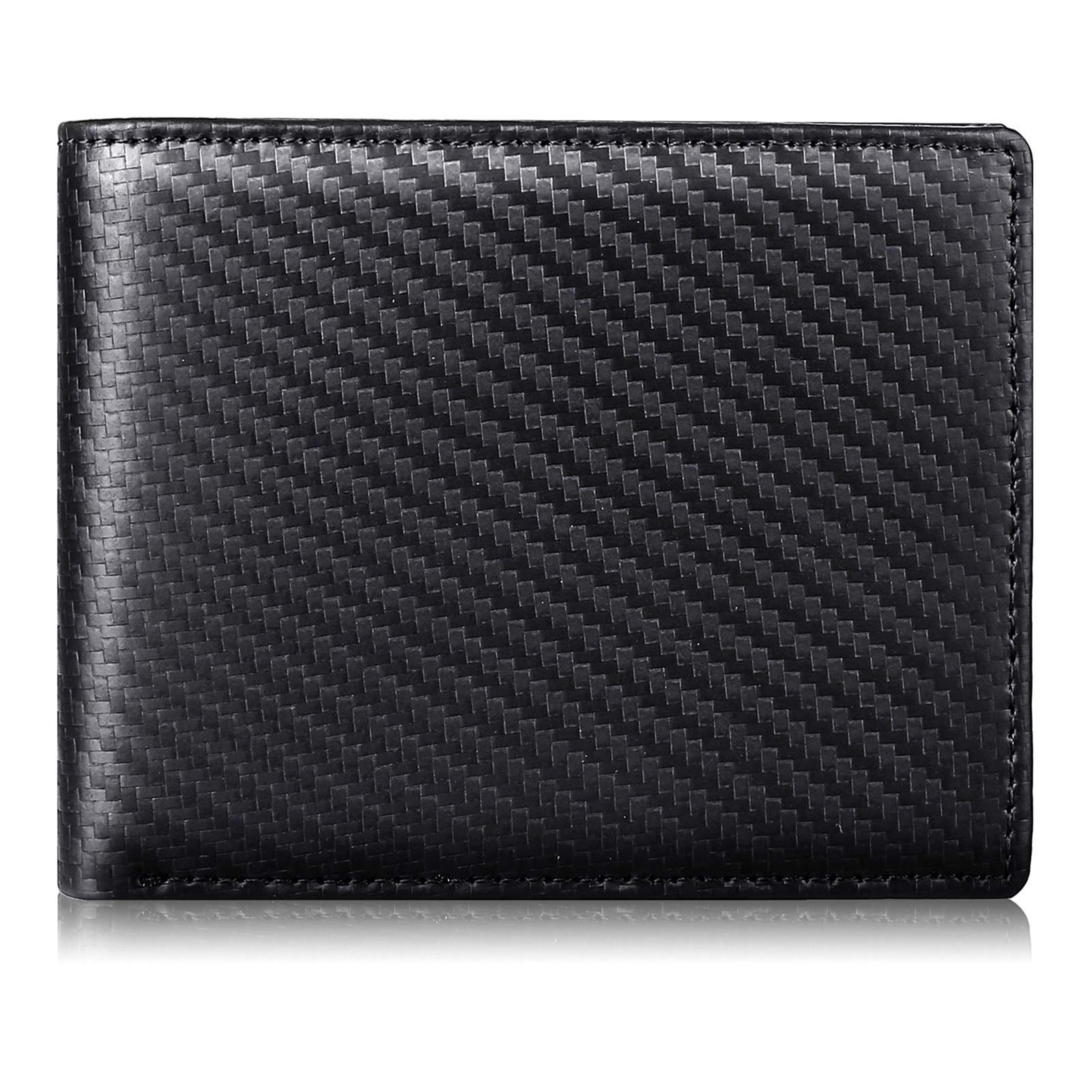Premium Genuine Leather RFID Blocking Slim Bifold Wallet for Men - Removable ID Window & 11 Card Slots - Perfect Gift for Dad, Husband, Boyfriend (Business, Travel, Everyday Use)