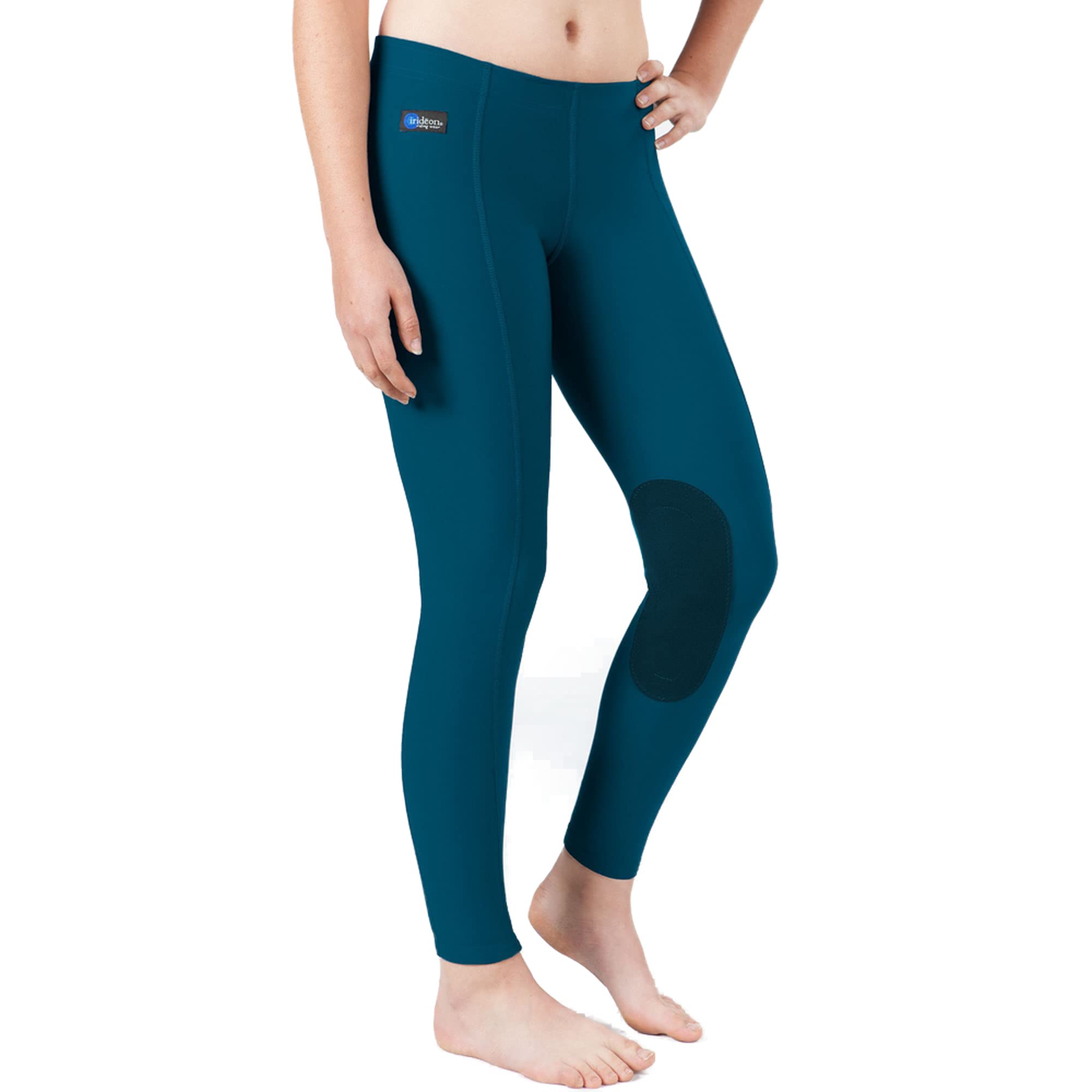 Irideon Women's Essential Low Rise Tights - Medium Size, Baltic Blue - Perfect for Yoga, Running & Everyday Comfort