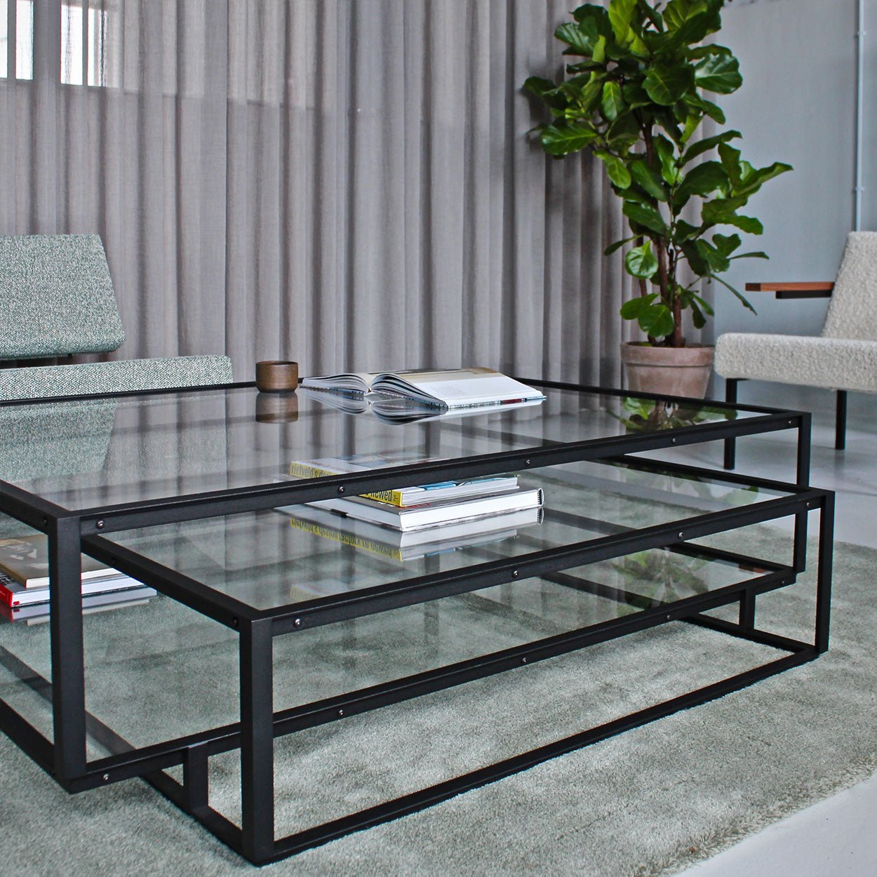 Modern Tangled Square Coffee Table by Spectrum Design - Stylish & Functional Centerpiece for Living Room, Lounge, or Office Decor