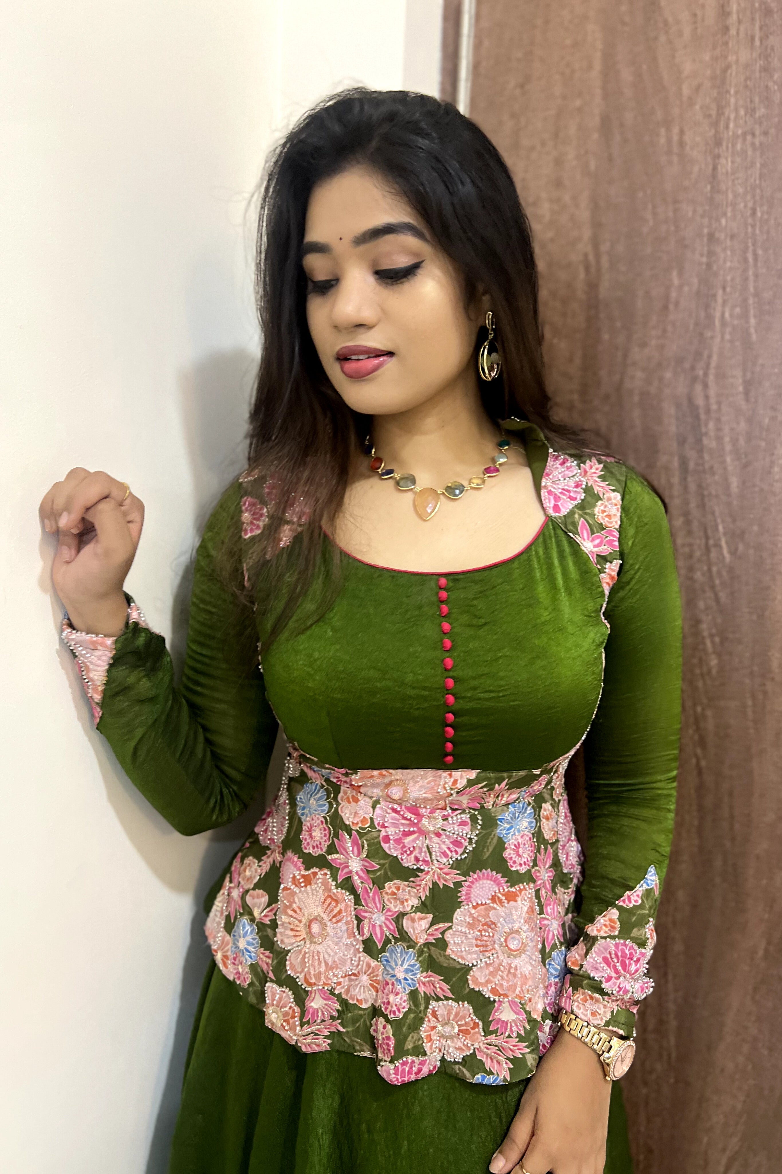 Amulya Premium Designer Peplum Top and Skirt Set for Women - Elegant Party Wear & Special Occasion Outfit | Perfect for Weddings, Cocktail Parties & Date Nights