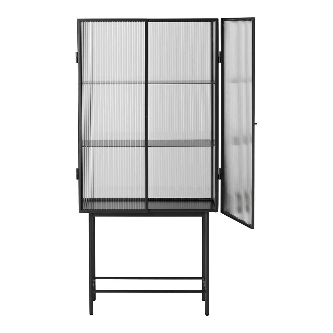 Ferm Living Haze Glass Showcase - Modern Display Cabinet for Home Decor & Collectibles - Perfect for Living Room, Bedroom, or Office Storage