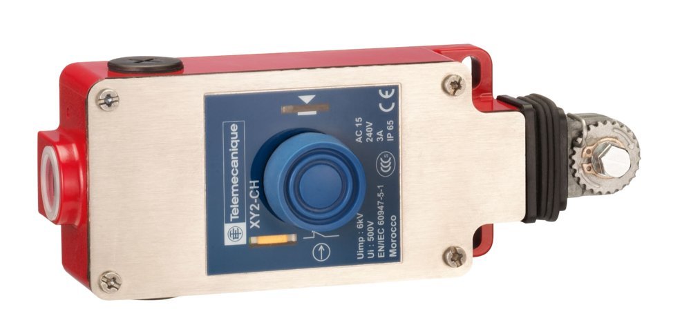 XY2CH13250H7 Cable Pull Switch - 240V AC 10A Booted Push Button Switch for Industrial Machinery & Emergency Stop Systems