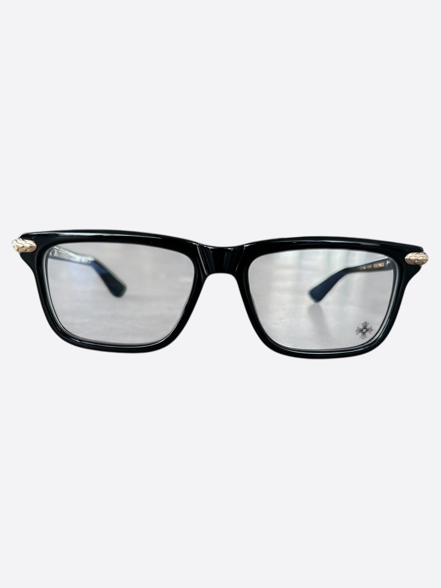 Chrome Hearts Black & Silver Little Dinger Sunglasses - Stylish UV Protection for Outdoor Activities & Fashion Statements