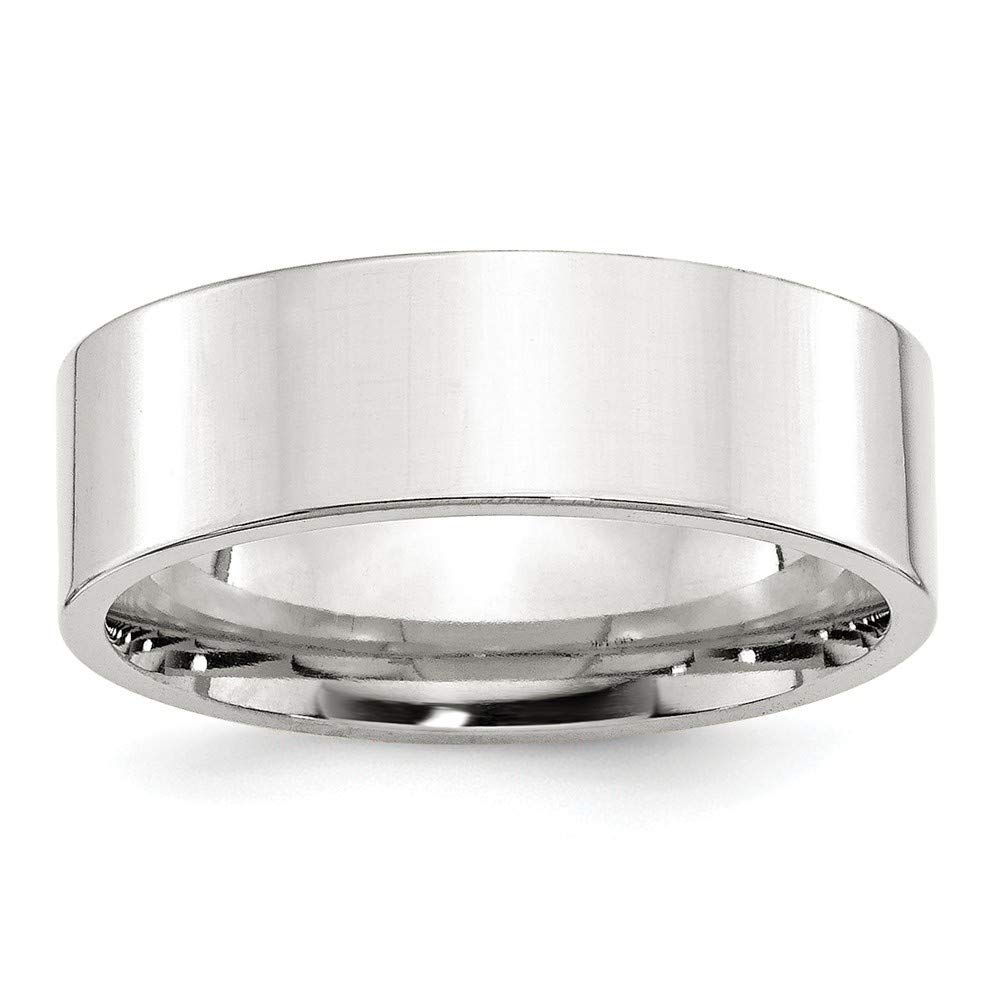 925 Sterling Silver Polished Flat Band Ring for Women - Engravable 7mm Comfort Fit Wedding Band, Anniversary Gift - Size 4-13.5 - Perfect for Everyday Wear, Special Occasions & Jewelry Gifts