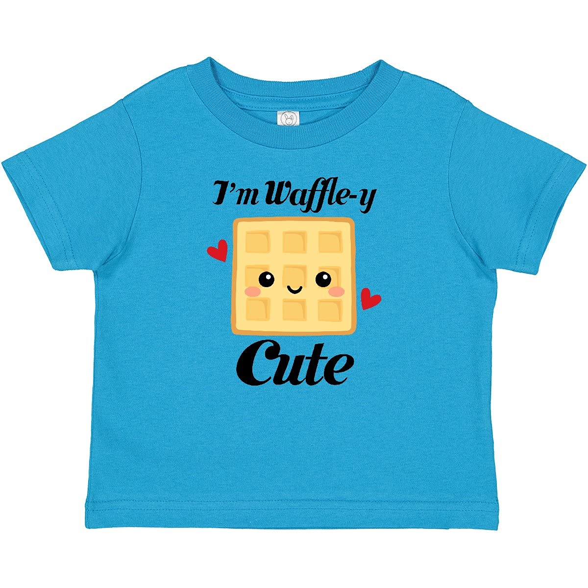 Inktastic Waffle Pun 'I'm Waffle-y Cute' Baby T-Shirt - Adorable Cotton Tee for Infants & Toddlers - Perfect for Playdates, Family Photos & Everyday Cuteness