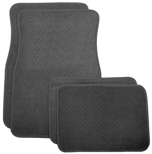 Premium Custom Accessories 78301 Carpet Floor Mats for Cars - 4-Piece Set, Grey - Perfect for Sedans, SUVs & Trucks - All-Weather Protection & Enhanced Interior Style