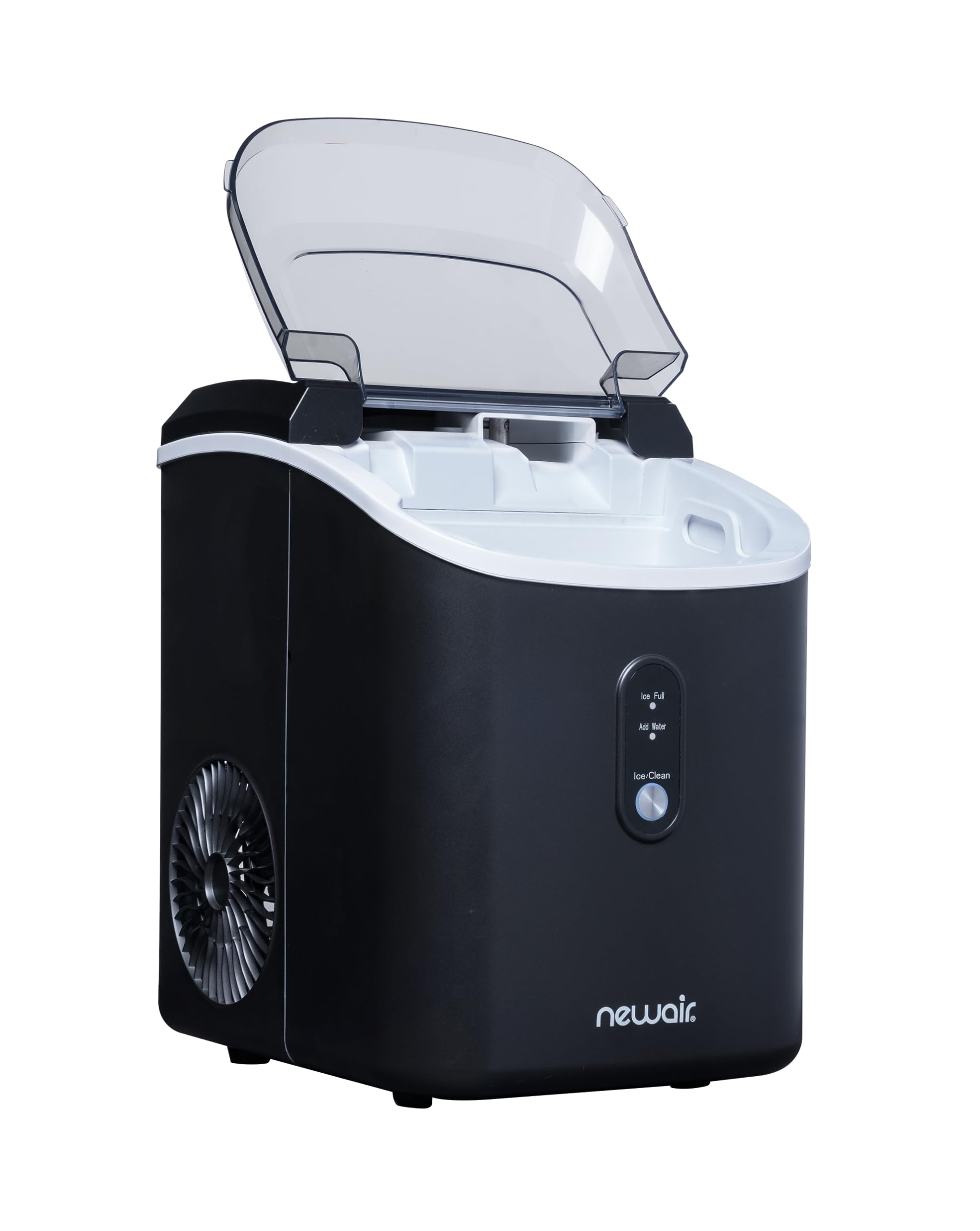 Newair Nugget Countertop Ice Maker Machine - 26 lbs. Daily Output, Self-Cleaning, Refillable Water Tank | Matte Black Electric Sonic Ice Maker for Perfect Nugget Ice | Ideal for Home Kitchens, Offices, Coffee Bars & Entertaining