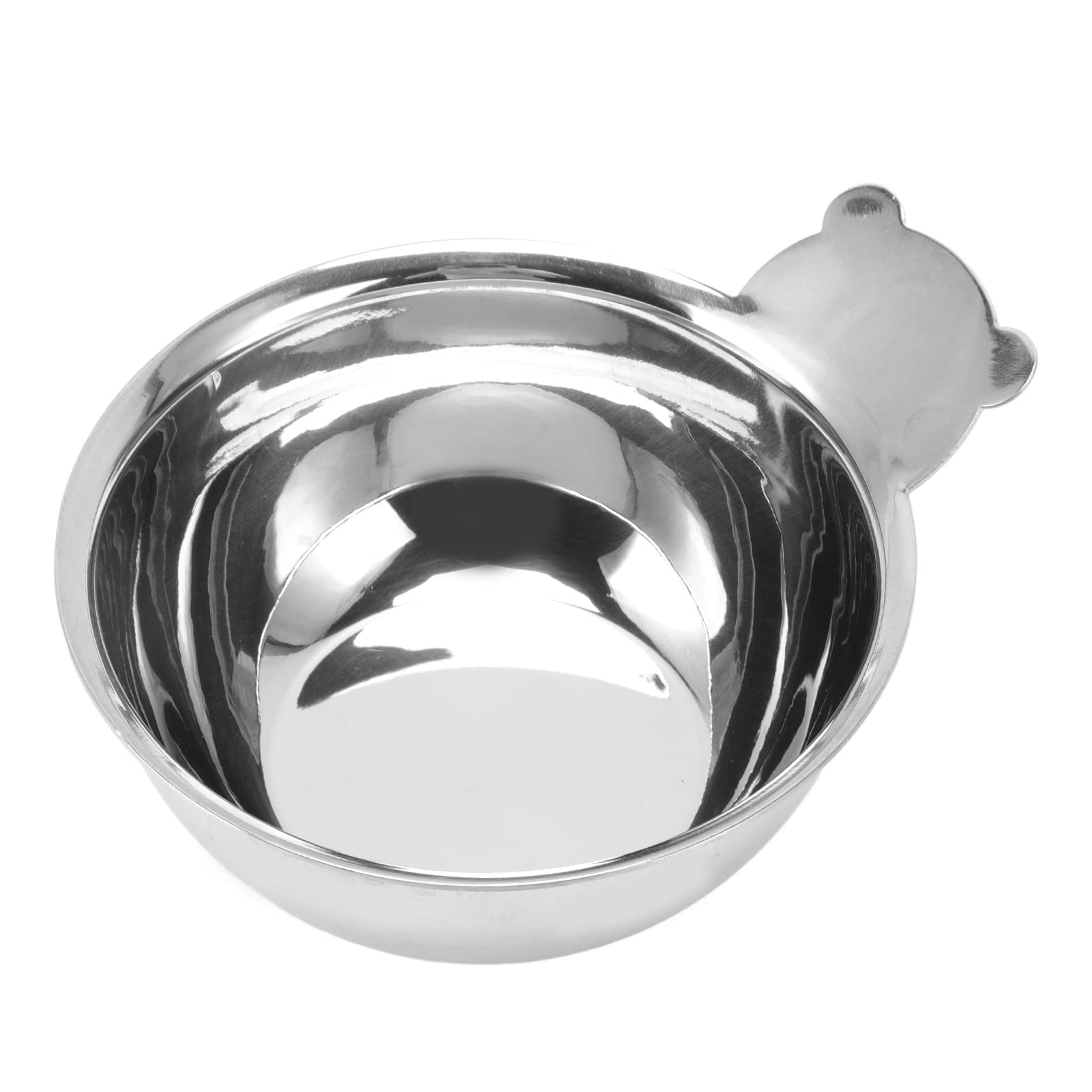 Premium Stainless Steel Mini Sauce Dishes with Bear Handle - 10cm/3.9in Round Individual Saucer Bowls for Sushi Dipping, Seasoning, Appetizers - Perfect for Home Dining, Restaurants, and Party Serving (Silver)