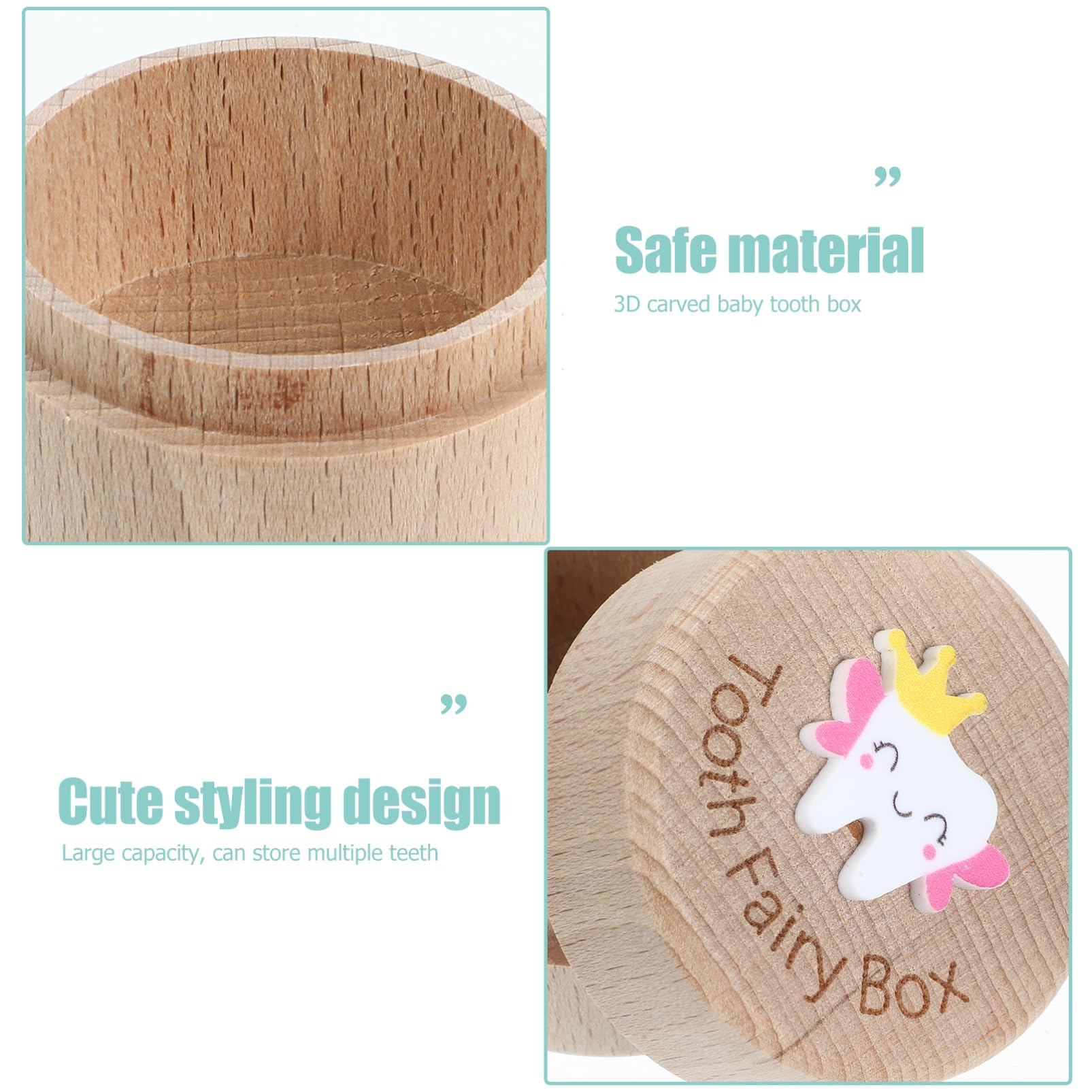 FAVOMOTO Wooden Tooth Fairy Box - Tooth Holder Kit for Kids, Keepsake Memory Box for Baby Teeth, Perfect Gift for First Lost Tooth (Great for Bedtime Rituals & Childhood Memories)