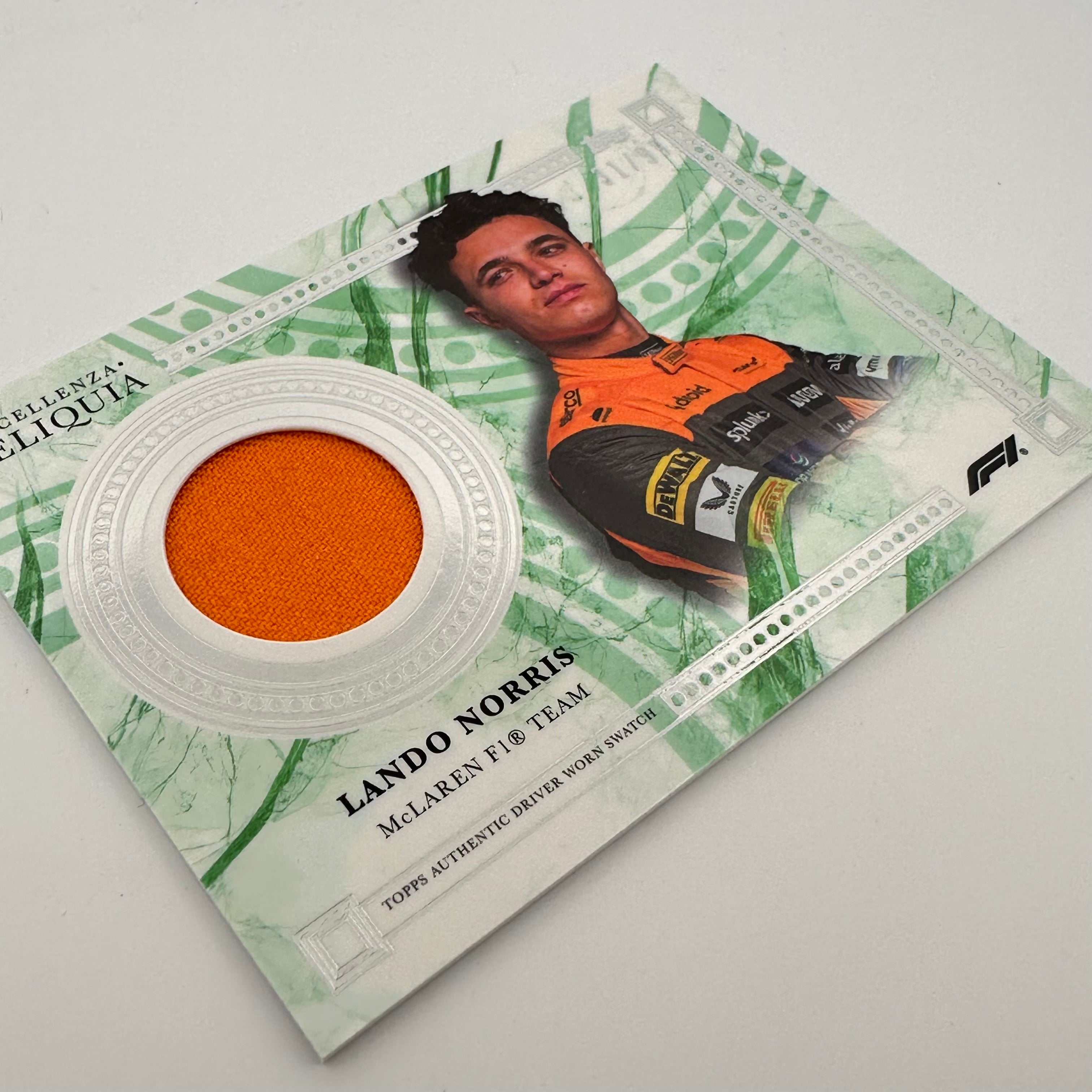 2023 Lando Norris Eccellenza Reliquia Orange Patch Collectible Card - Limited Edition 31/99 - Perfect for F1 Memorabilia Collections & Racing Fan Displays