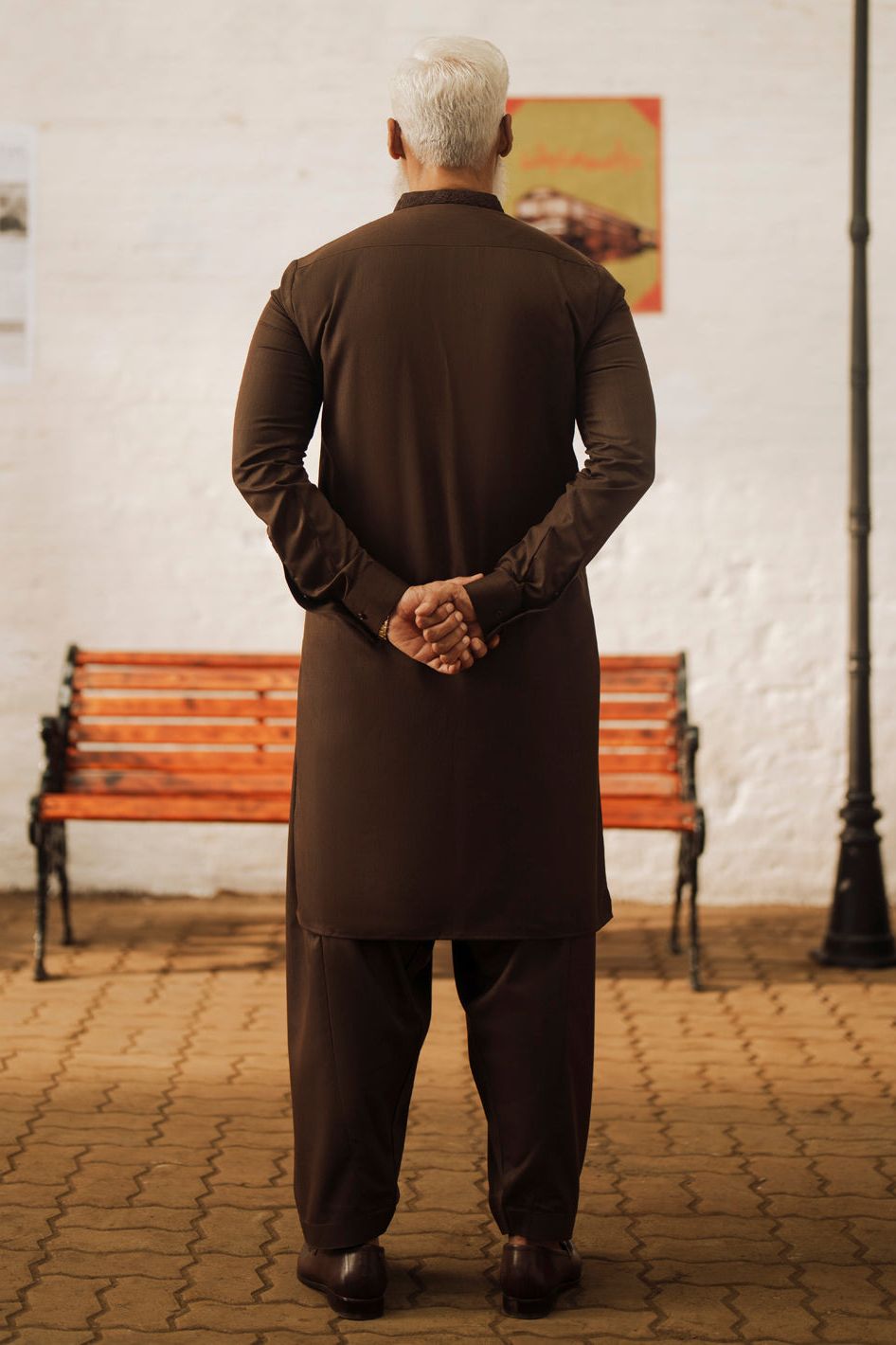 Premium Blended Dark Brown Shalwar Kameez Outfit - Traditional Pakistani Dress for Men & Women - Perfect for Weddings, Eid & Special Occasions