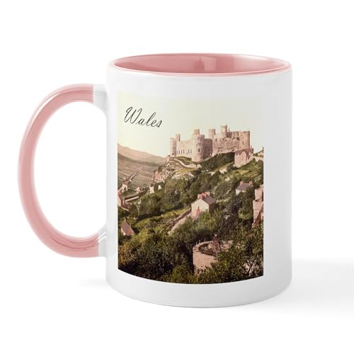 White/Pink Inside - Wales Harlech Castle Mug