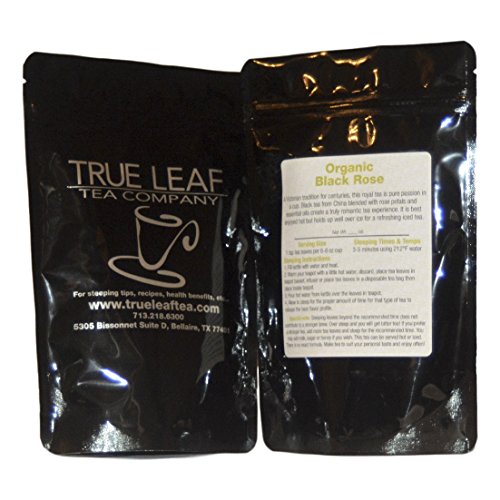 True Leaf Tea Organic Black Rose Tea - 1 LB (16 oz) Premium Loose Leaf Tea for Relaxation & Wellness | Perfect for Afternoon Tea, Gifts & Aromatherapy