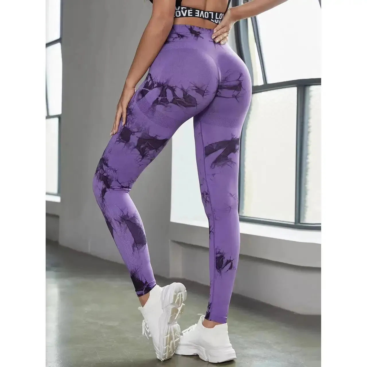 Women's High Waisted Yoga Leggings - Sexy Tie Dye Gym Tights for Fitness, Push Up & Workout - Comfortable Athletic Pants for Running, Yoga & Daily Wear