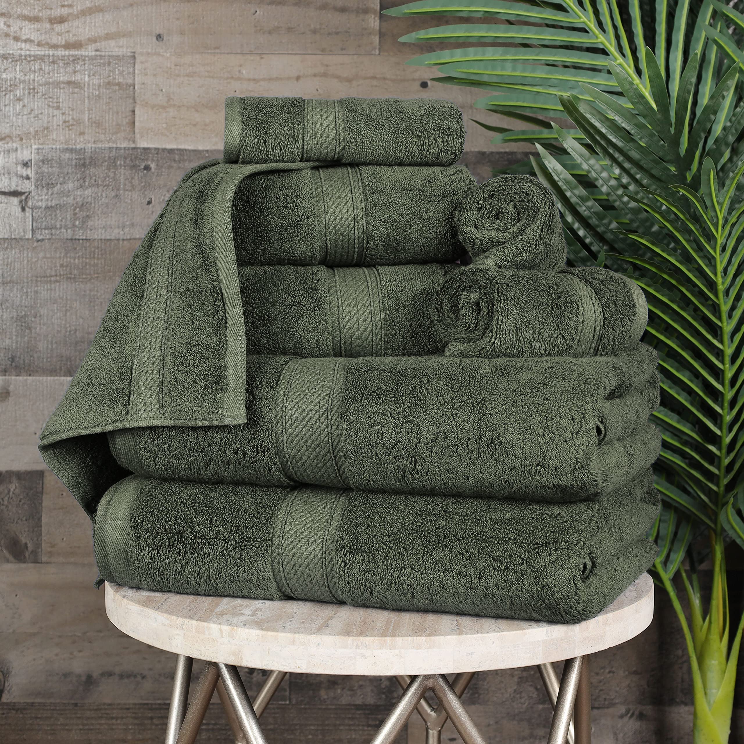 Premium Egyptian Cotton Towel Set - 8-Piece Bath & Shower Towels (30