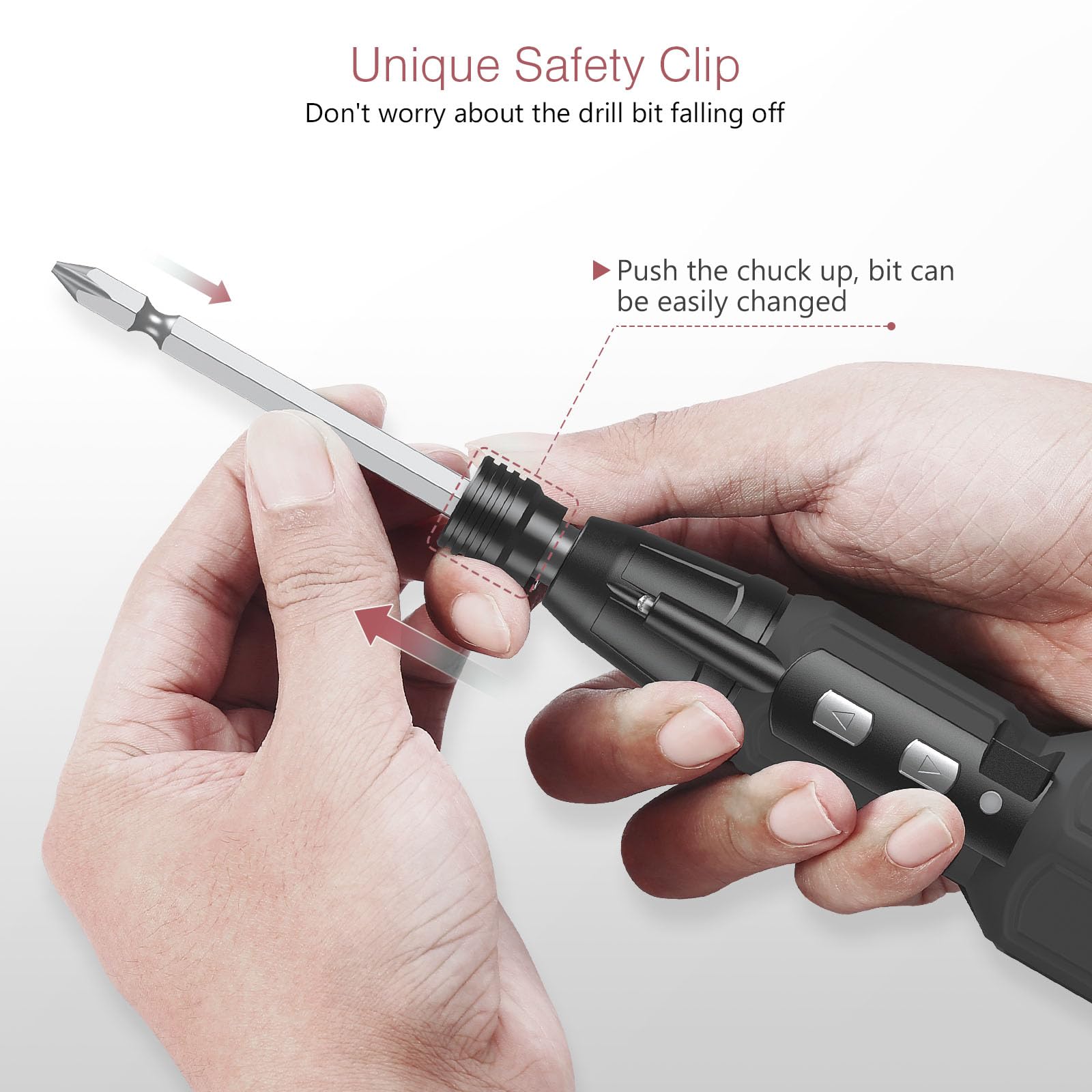 LOFICOPER Cordless Electric Screwdriver Set - Rechargeable Mini Power Tool with 10 Bits, LED Light & Charging Cable - Perfect for Phone Repair, PC Maintenance, Eyeglass Assembly & DIY Projects - Black