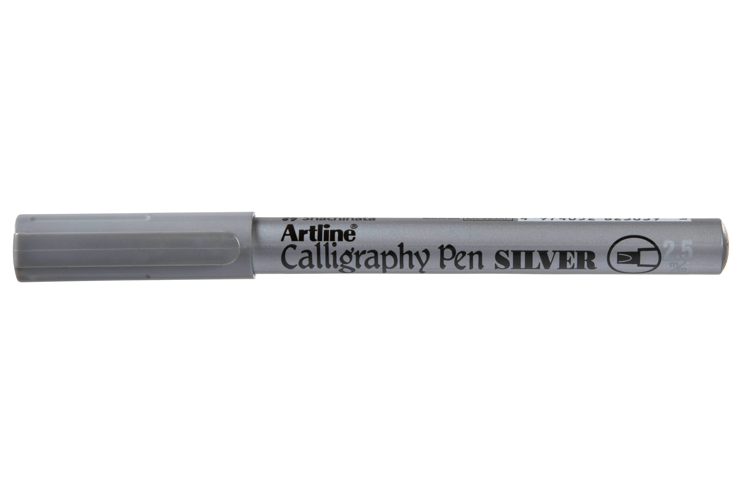 Artline 993 Calligraphy Metallic Marker Pen - 2.5mm Fine Tip Silver Ink (Pack of 12) - Perfect for Scrapbooking, Card Making, and DIY Crafts
