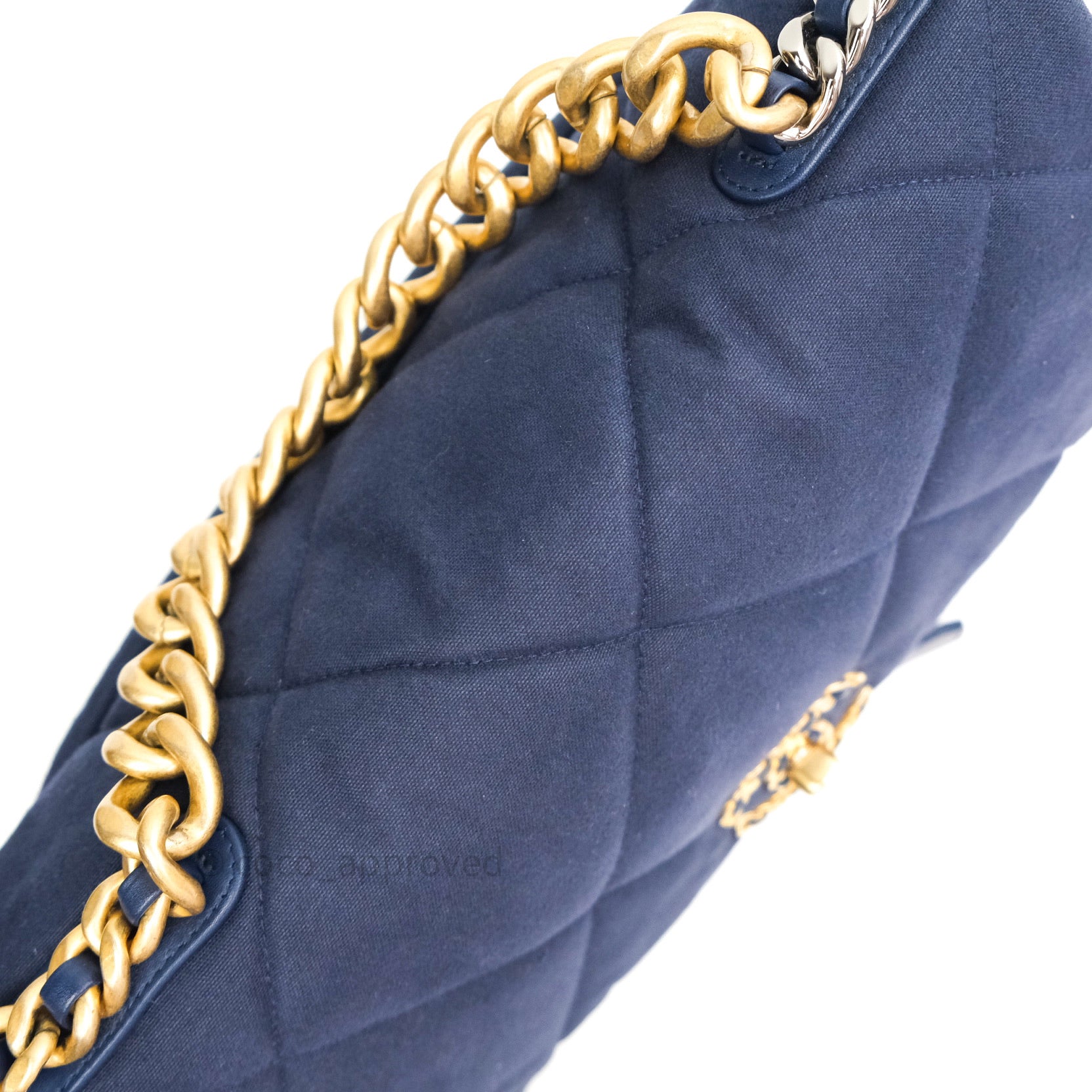 Chanel 19 Medium Flap Bag in Navy Canvas with Mixed Hardware - Luxury Designer Handbag for Women, Perfect for Work, Travel & Evening Events