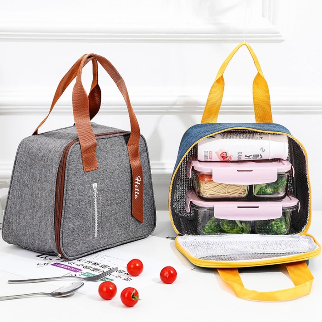 **Insulated Reusable Lunch Box - Leak-Proof Bento Cooler Bag for Men & Women - Perfect for Work, School & Outdoor Activities (Red)**