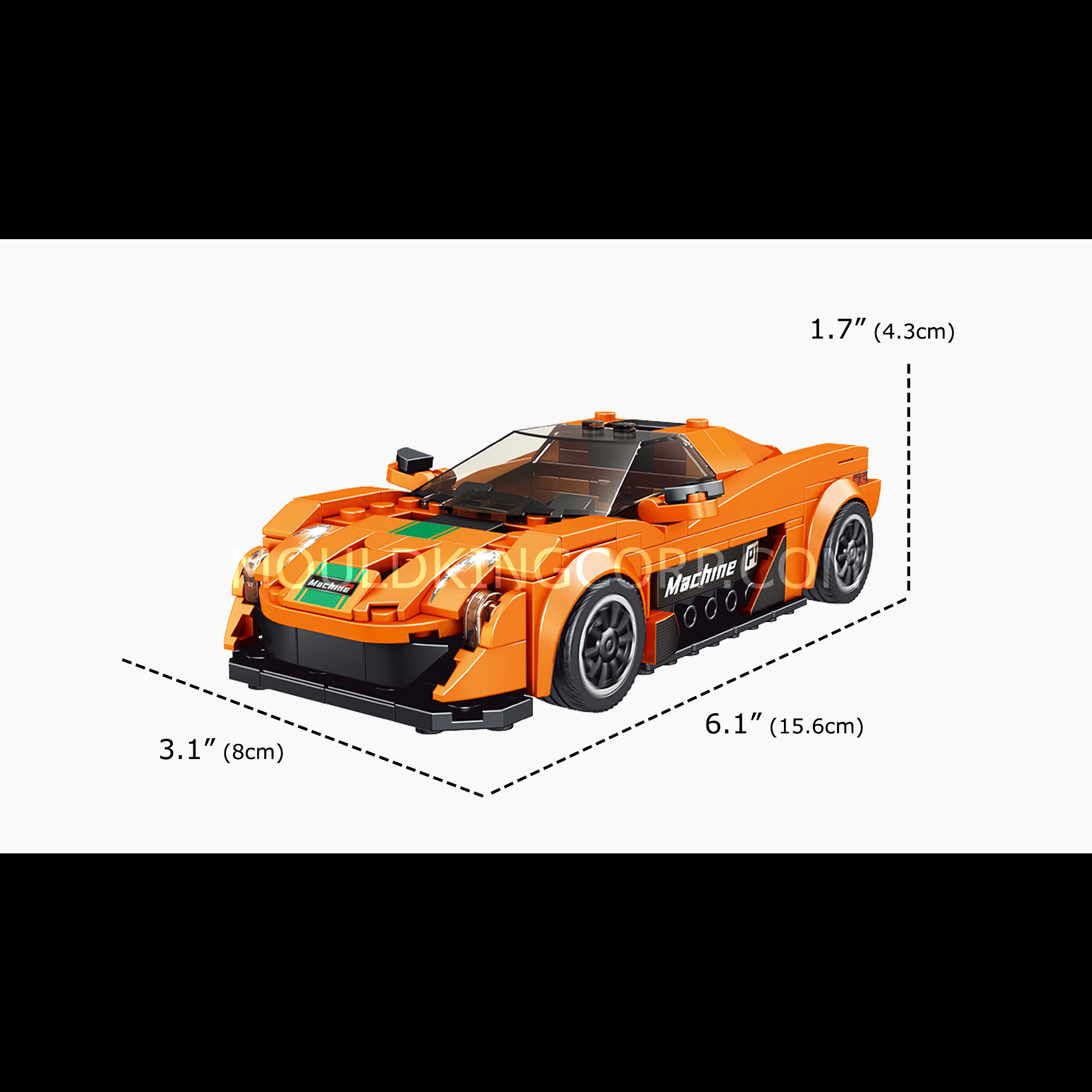 Mould King 27004 The Mini P1 Sports Car Building Set - 306 PCS STEM Toy for Kids & Adults | Creative DIY Model Car Kit for Home Decoration, Gift Ideas & Collector's Display