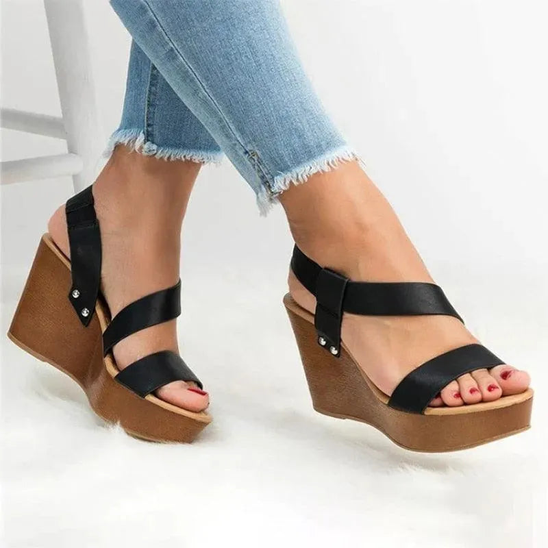 Women's Comfortable Slip On Wedge Shoes - Casual Summer Sandals for Walking, Beach, Vacation & Everyday Wear