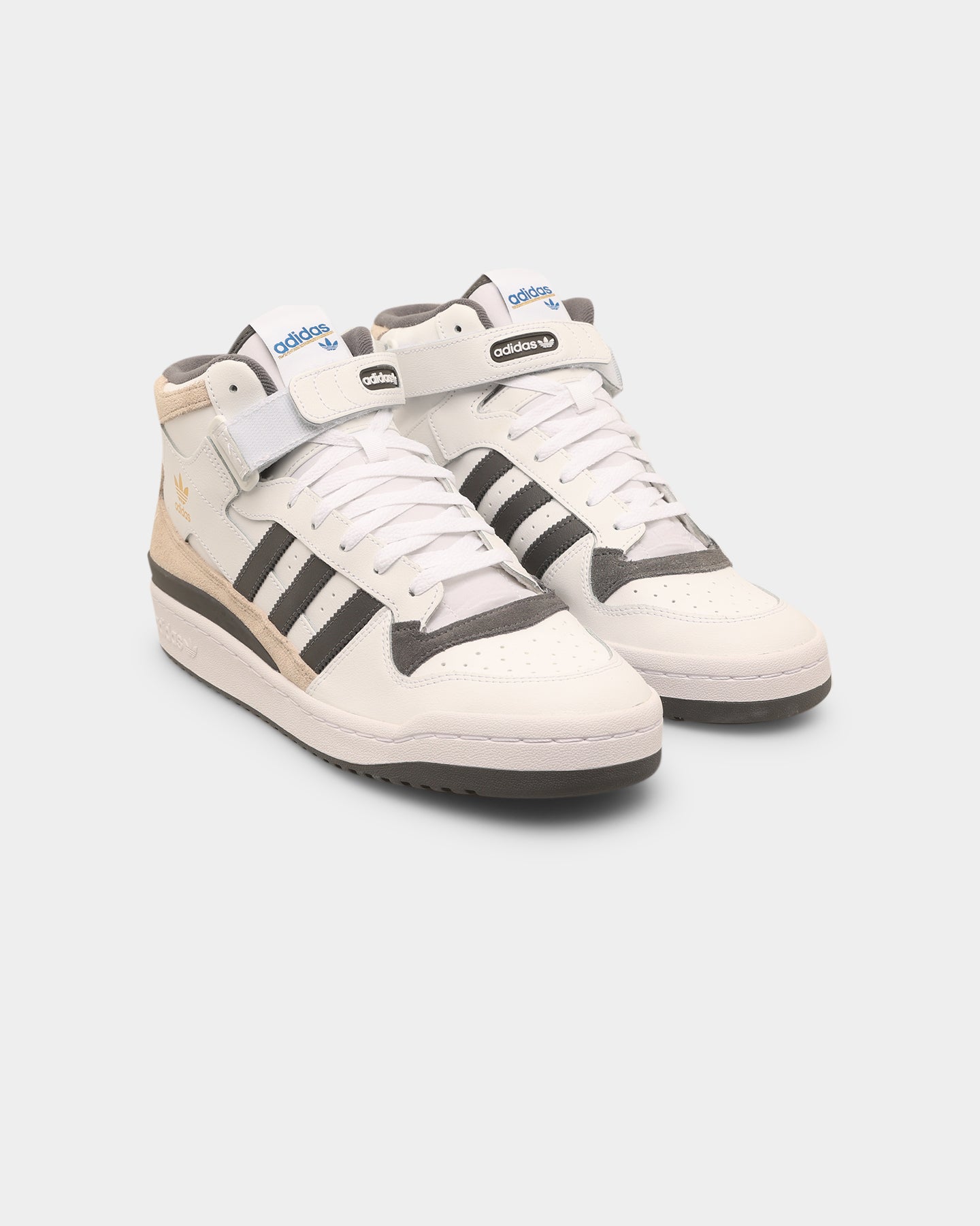 Adidas Forum Mid Sneakers for Men & Women - White/Grey Basketball Shoes for Casual Wear & Street Style