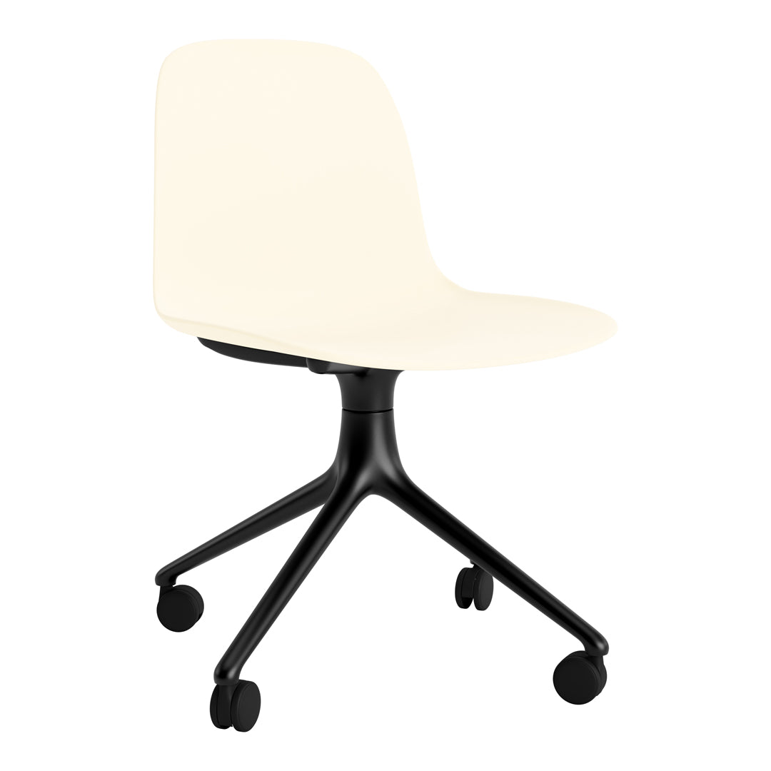 Ergonomic Form Chair with 4-Wheel Swivel Base - Comfortable Office & Home Desk Chair for Work, Study & Gaming