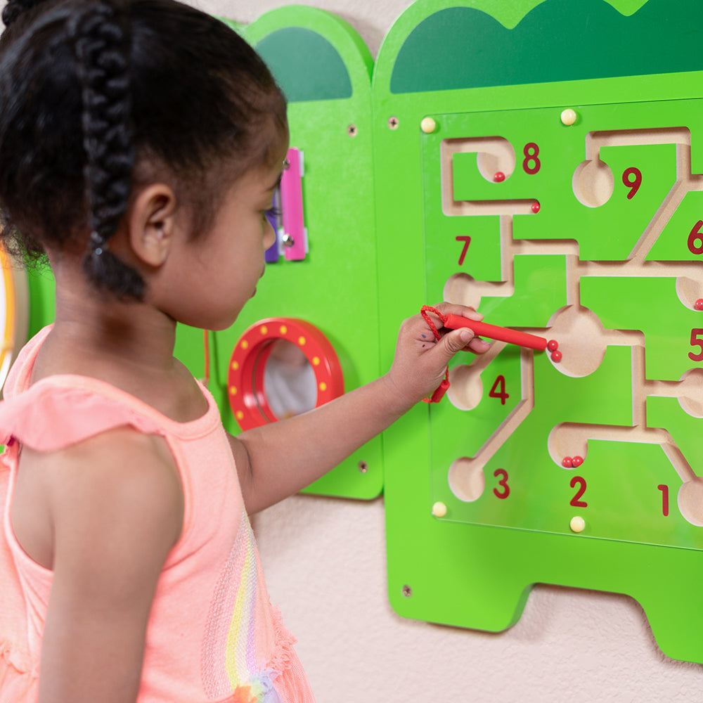 Montessori Crocodile Activity Wall Panel - Sensory Play Toy for Toddlers & Kids - Educational Climbing Toy for Indoor & Outdoor Use - Perfect for Playrooms, Daycares, and Backyards
