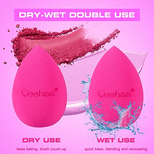 12PCS Latex-Free Makeup Sponge Set - Egg Shaped Beauty Blender for Foundation, Concealer & All Face Areas - Perfect for Professional Makeup Application & Travel