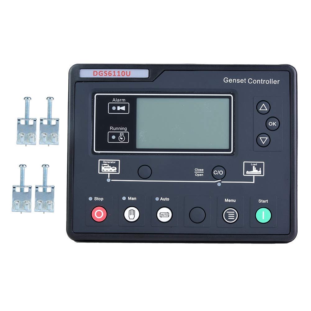 MYERZI DGS6110U Professional Industrial Generator Controller Module - LCD Display, Push-Button Operation, Manual Test Mode for Power Backup & Emergency Use in Factories, Hospitals & Data Centers