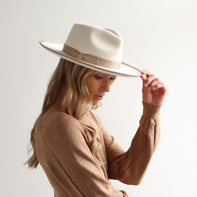 Monroe Rancher Boots - Off White with Taupe Trim | Western Cowboy Boots for Men & Women | Perfect for Rodeo, Country Music Festivals & Outdoor Adventures