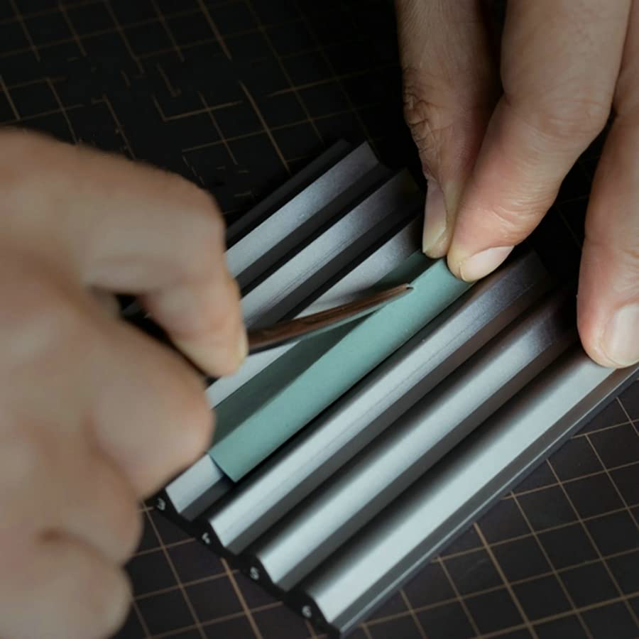 Edge Beveler Repair Tool - DIY Leather Craft Tool for Sharpening, Beveling, Skiving & Grooving - Aluminum Alloy Leather Carving & Trimming Tools for Leatherworking, Shoe Repair & Bag Making