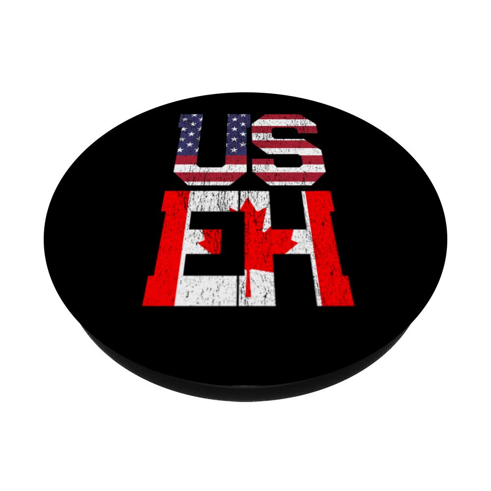 American & Canada Flag PopSockets Swappable PopGrip - Phone Grip & Stand for iPhone, Samsung, Smartphones - Perfect for Travel, School, Work