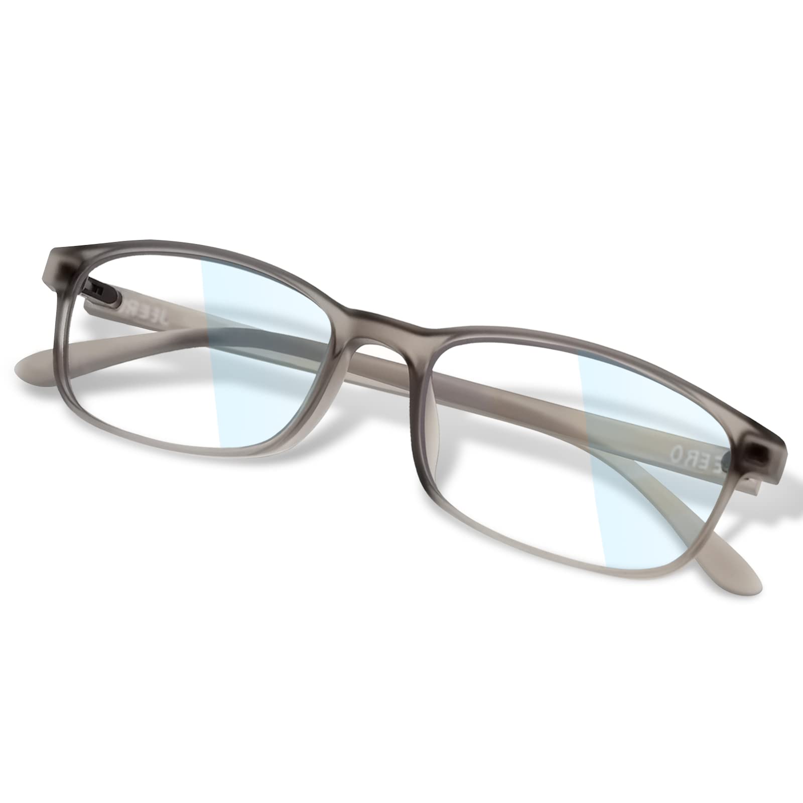 JEERO Blue Light Blocking Glasses for Computer Use - Lightweight Anti Eyestrain Glasses with UV Protection, Non-Prescription Blue Light Filter Glasses for Gaming, Office Work & Nighttime Screen Use