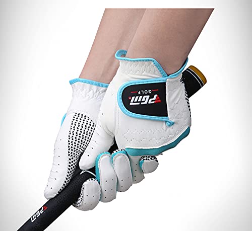 Premium Women's Golf Gloves - 1 Pair Soft Breathable Pure Sheepskin with Anti-Slip Granules for Enhanced Grip | Perfect for Driving Range, Course Play & Professional Tournaments