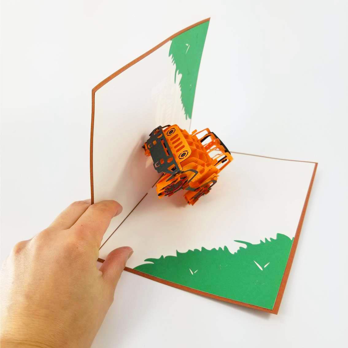 Orange Jeep Pop-Up Greeting Card - Birthday, Thank You, Love, Graduation, Anniversary & Romantic Cards for Men, Women, Boys & Girls | Perfect for Jeep Lovers, Special Occasions & Surprise Gifts