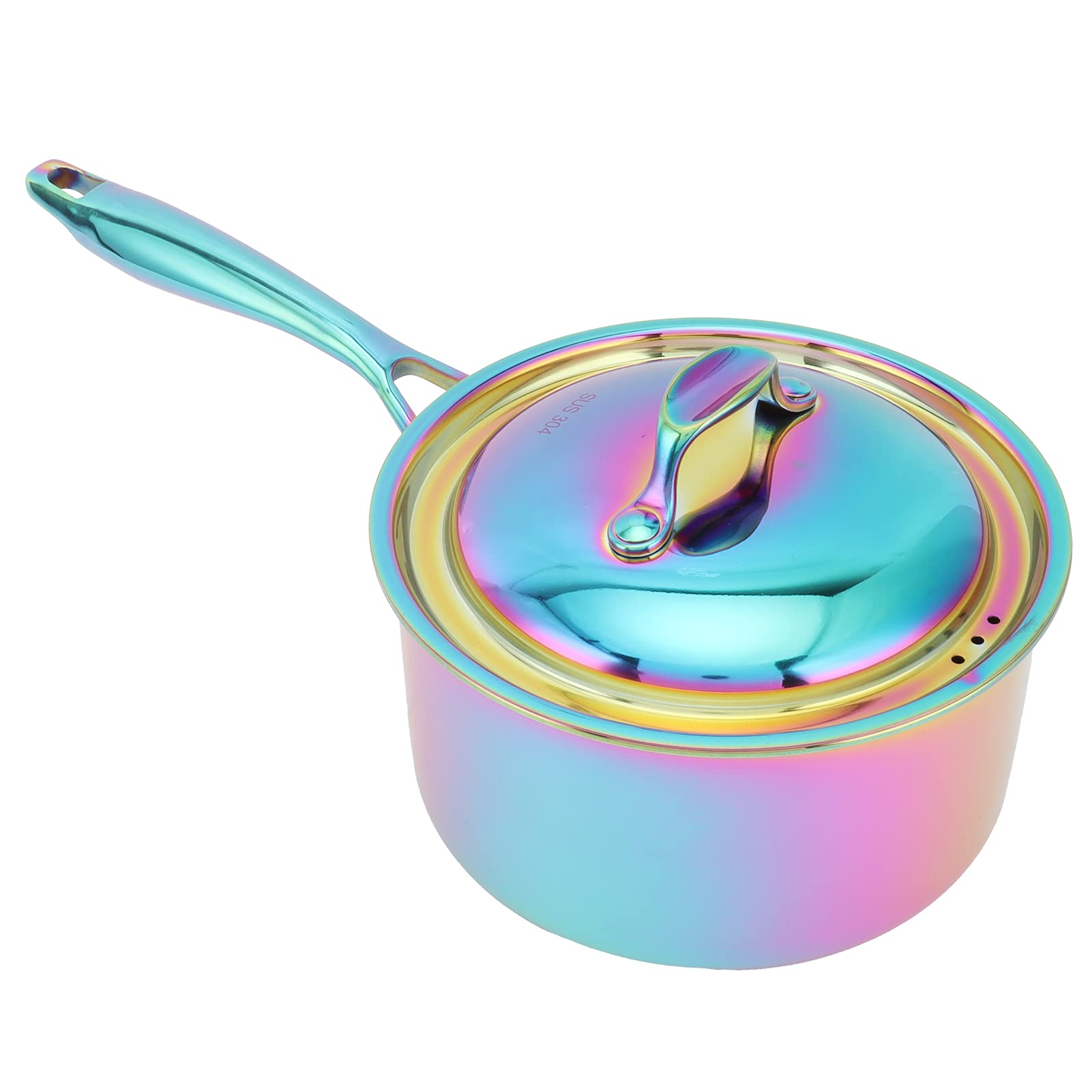 Alvinlite 2.4L Stainless Steel Saucepan with Lid - Induction Compatible Milk Pot, Soup Pot & Baby Food Cooker for Kitchen | Perfect for Boiling Milk, Making Soups, and Preparing Infant Meals