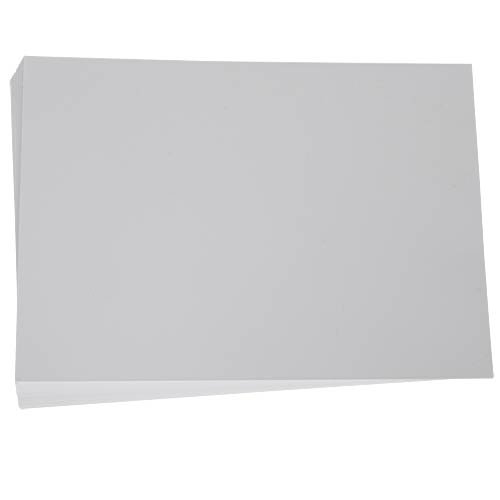 25-Pack Blank White Vinyl Cards 7x5 Inches - Perfect for Steel Sign Holders, Menu Displays, Price Tags & Retail Signage