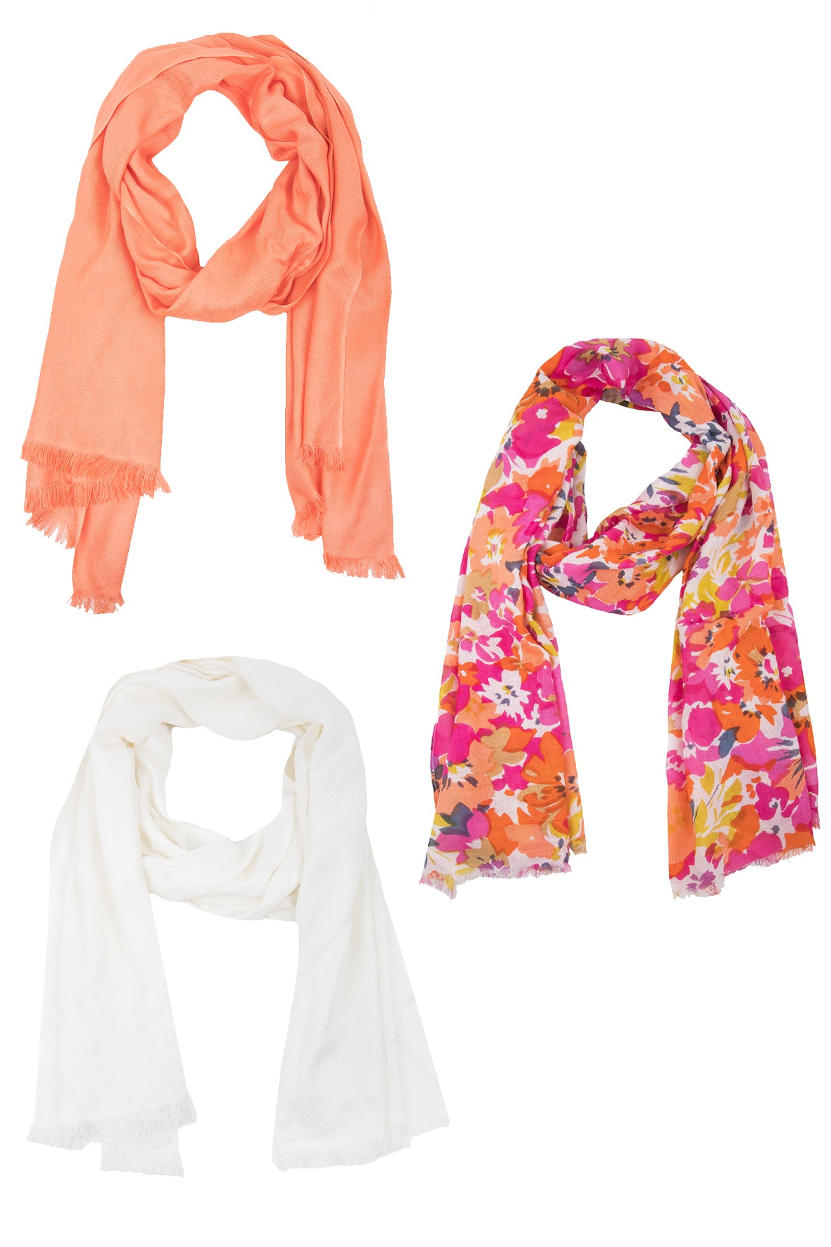 Elegant Floral Garden Scarf Set for Women - Lightweight Fashion Accessory for Spring Outfits, Weddings & Outdoor Events