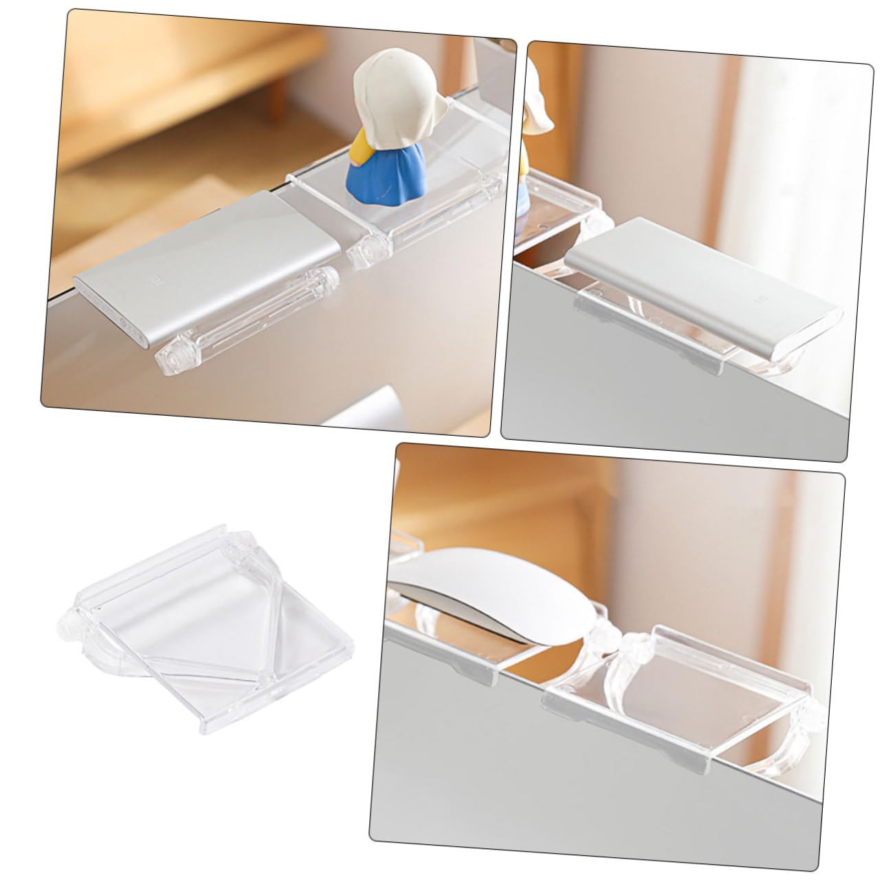 Hohopeti DVD Shelf Router Stand - Compact and Practical Storage Shelf for TV Monitor Tops, DVDs, Gaming Consoles & Home Theater Accessories - Perfect for Living Room, Bedroom or Office Organization