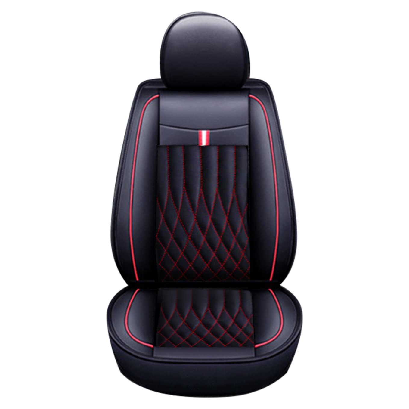 Premium Leather Car Seat Covers for Jaguar F-Type 2000-2023 - 5-Seat Full Set, Waterproof & Airbag Compatible - Black & Red (Standard) - Perfect for Daily Commuting, Road Trips & Luxury Car Protection
