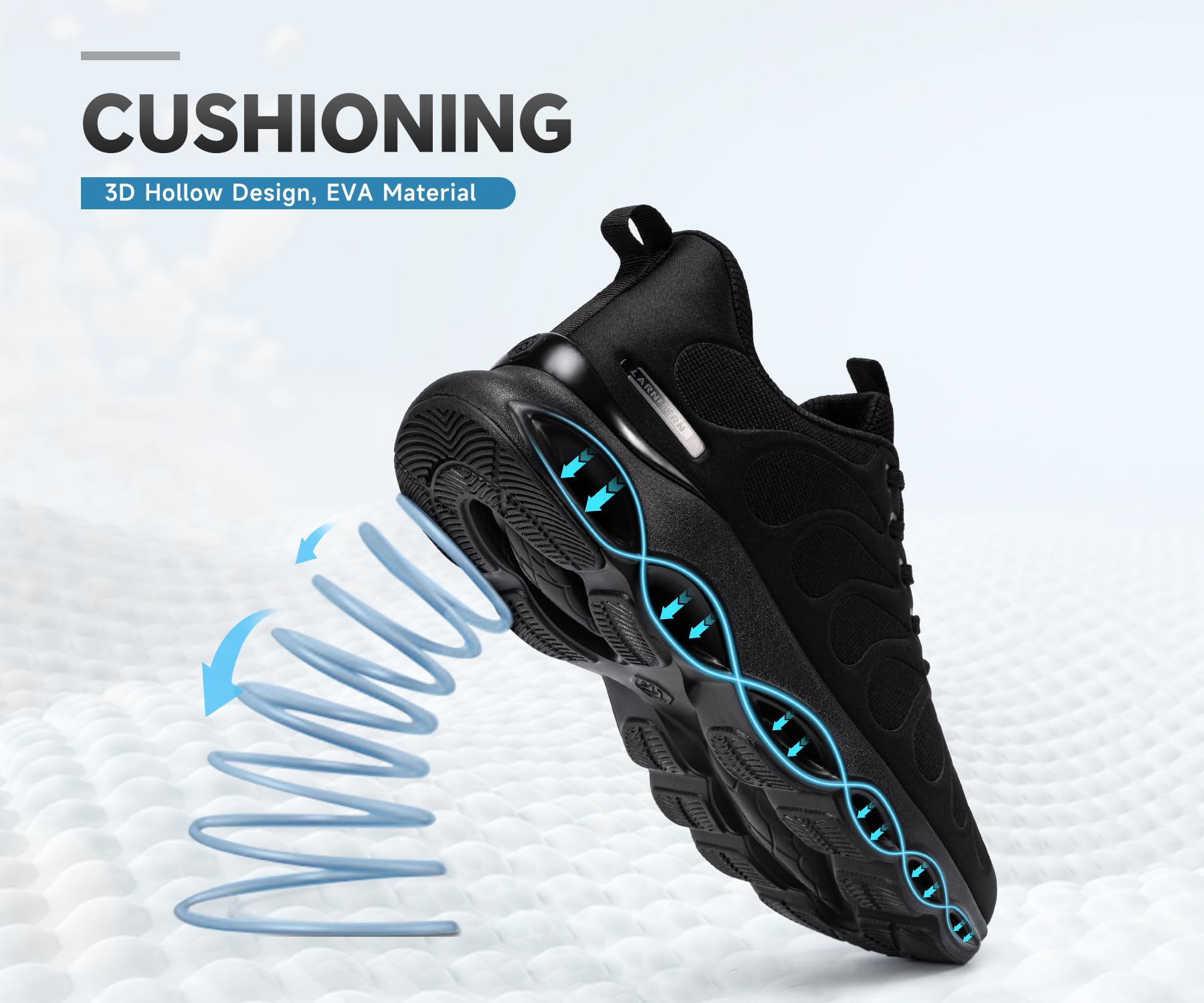 **LARNMERN Steel Toe Shoes for Men & Women - Lightweight Safety Sneakers with Wide Fit, Comfortable Work Shoes for Construction, Warehouse & Outdoor Activities**