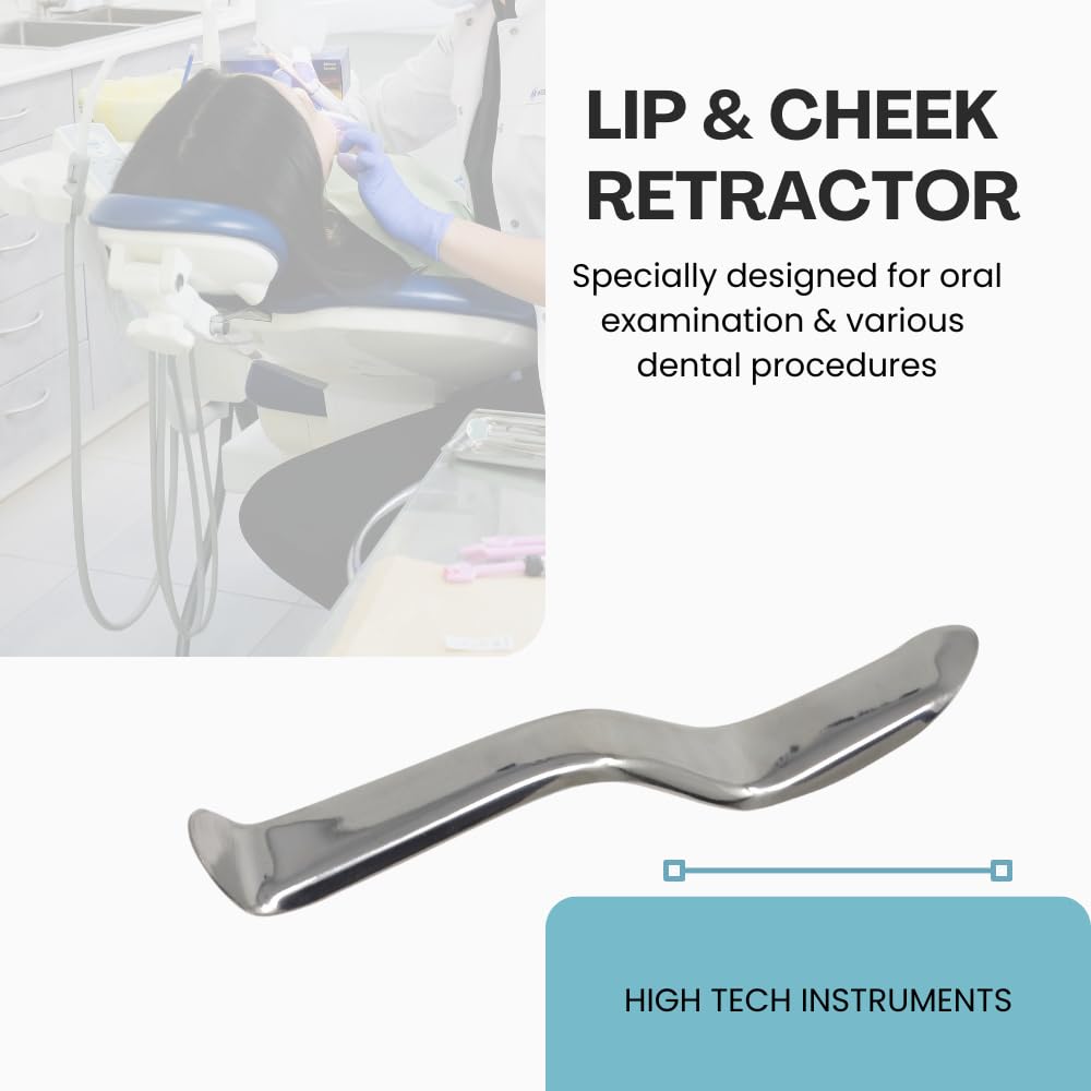 Professional Autoclavable Stainless Steel Dental Retractors - Lip, Cheek & Tongue Retractors for Dentists - Oral Examination & Teeth Whitening Tools - Perfect for Dental Clinics & Teeth Whitening Procedures (Minnesota)