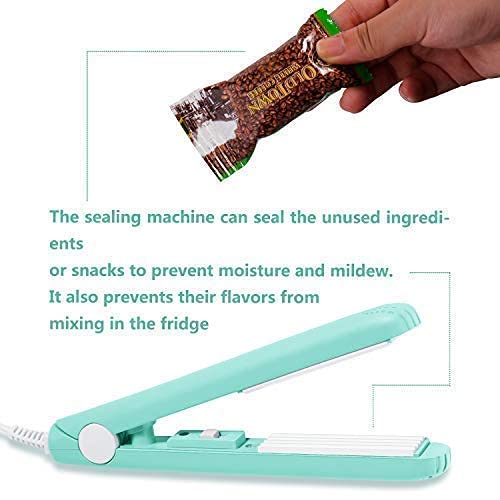 Mini Food Bag Heat Sealer Handheld - Portable Sealing Machine for Airtight Food Storage | Household & Kitchen Use | Seal Plastic Bags, Snacks, Chips & Leftovers (Pink)