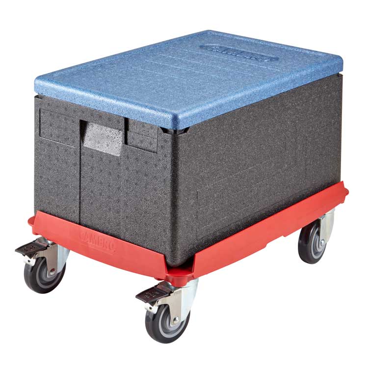 Cambro CDC300358 Cam GoBox Camdolly - Heavy-Duty 550 lb Capacity, Hot Red - Perfect for Food Service, Catering, and Commercial Kitchen Transport