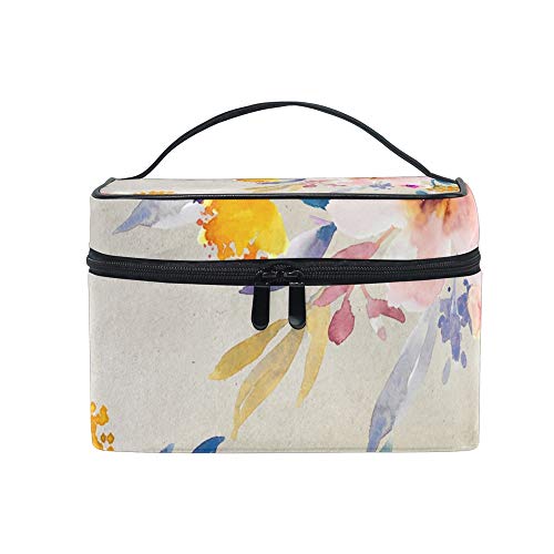 Nander Floral Print Makeup Bag - Travel Cosmetic Organizer, Toiletry Pouch & Train Case for Women | Perfect for Vacation, Gym, Business Trips & Daily Essentials Storage