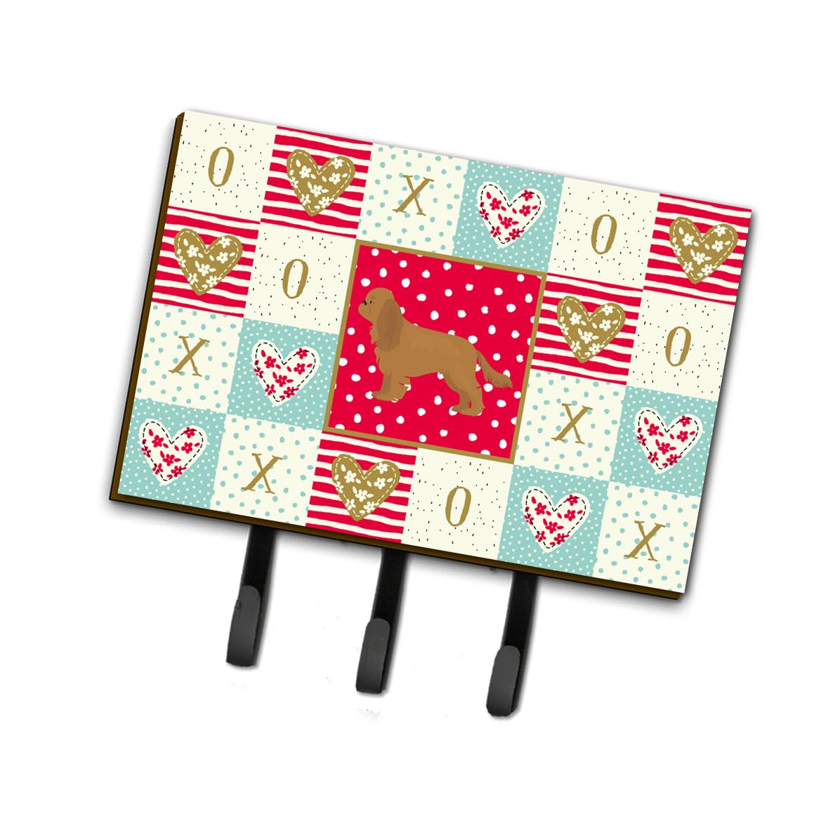 Ruby Cavalier Spaniel Key Holder & Wall Hook - Decorative Dog Leash Hanger for Home Entryway, Kitchen, or Bedroom Organization | Caroline's Treasures Multicolor Pet Accessories